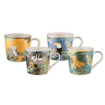 Bundanoon Mod Mugs 400ml Set 4 Safari