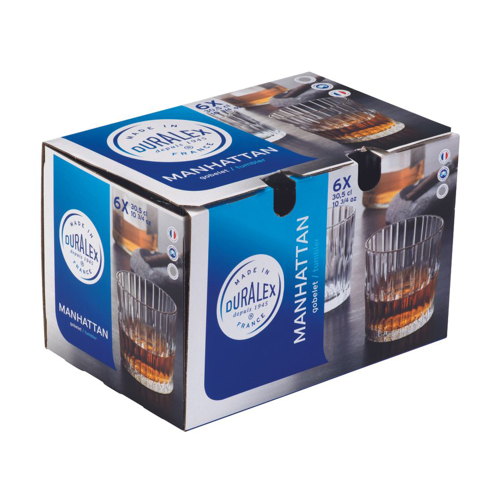 88022 – Duralex Manhattan Highball Tumblers 305ml Set of 6 – LS