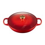 Le Creuset Signature Cast Iron Eiffel Tower Shallow Casserole Cerise 30cm