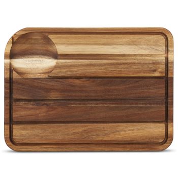 Cole & Mason Berden Acacia Wood Carving Board with Groove and Dip Well 46x34x2cm