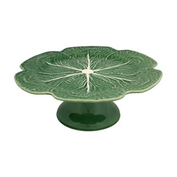 Bordallo Pinheiro Cabbage Cake Stand Natural 31cm