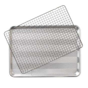 Nordic Ware Naturals Prism Textured Half Sheet with Grid