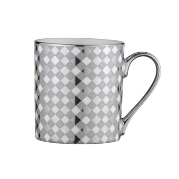 BIA Electroplated Tartan Mug Platinum (2 Sizes)