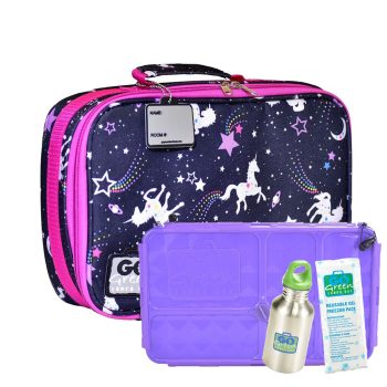 Go Green Lunch Box Magical Sky Set Purple