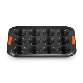 9410014000 Le Creuset Toughened Non-Stick Muffin Tray 12 Hole Side 2