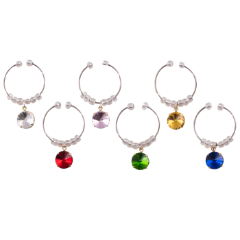 Avanti Gemstones Wine Charms Set of 6