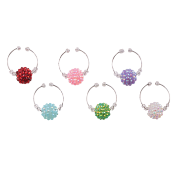 Avanti Crystal Balls Wine Charms Set of 6