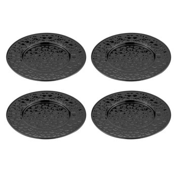 Tempa Spencer Hammered Coaster Black