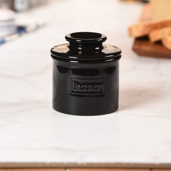Butter Bell Crock Cafe Retro Midnight Black