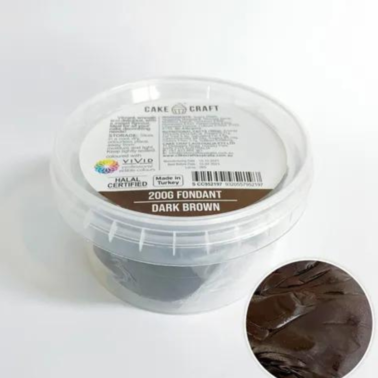 Dark Brown Fondant 200gm (1)