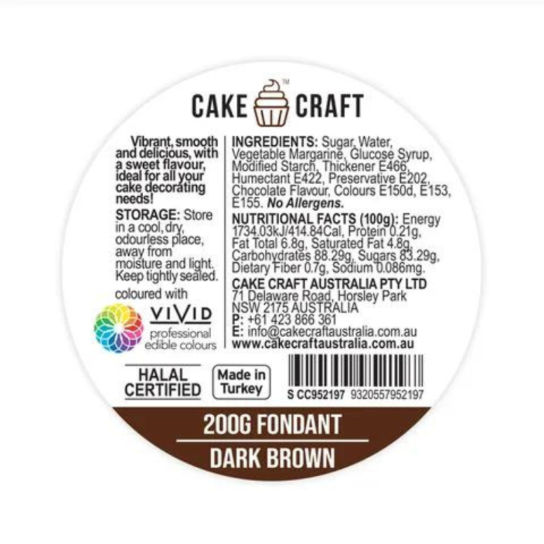 Dark Brown Fondant 200gm (2)