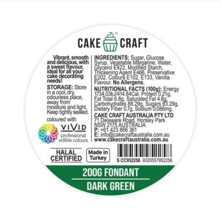 Dark Green Fondant 200gm (2)