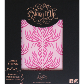 Lotus Cake Stencil (3)