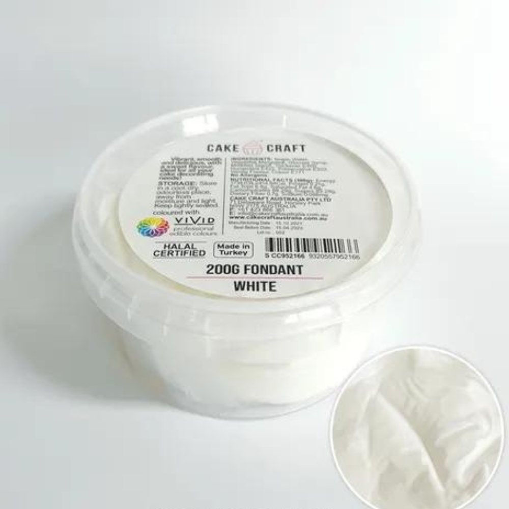 Cake Craft Fondant White 200gm Chef's Complements