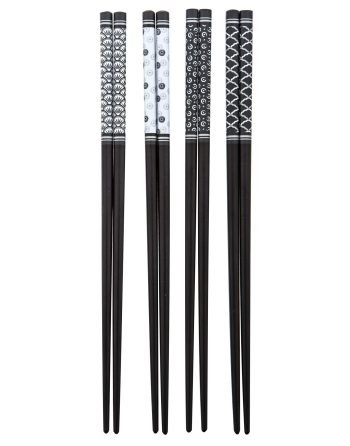 world gourmet black and white chopsticks