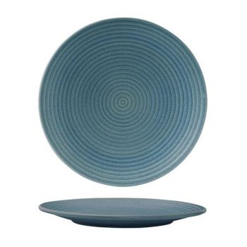 Zuma Denim Round Plate - Ribbed (3 Sizes) - 265mm