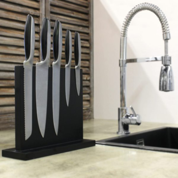 Black Magnetic DUO knife Block (2)