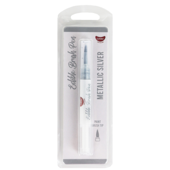 GoBake Edible Brush Pen Metallic Silver