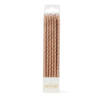 Cake & Candle Spiral Cake Candles Gold Pack of 12