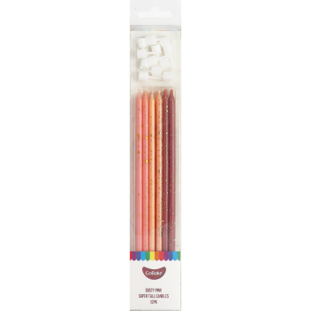GoBake 18cm Ombre Dusty Pink Candles Pack of 12