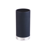 Icon Chef Universal Knife Block Round Matte Black with S/S