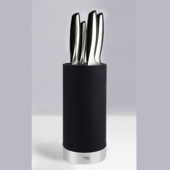 Matte Black Round knife Block LS