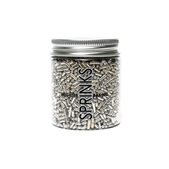 Metallic Silver Jimmies 1mm 85g (1)