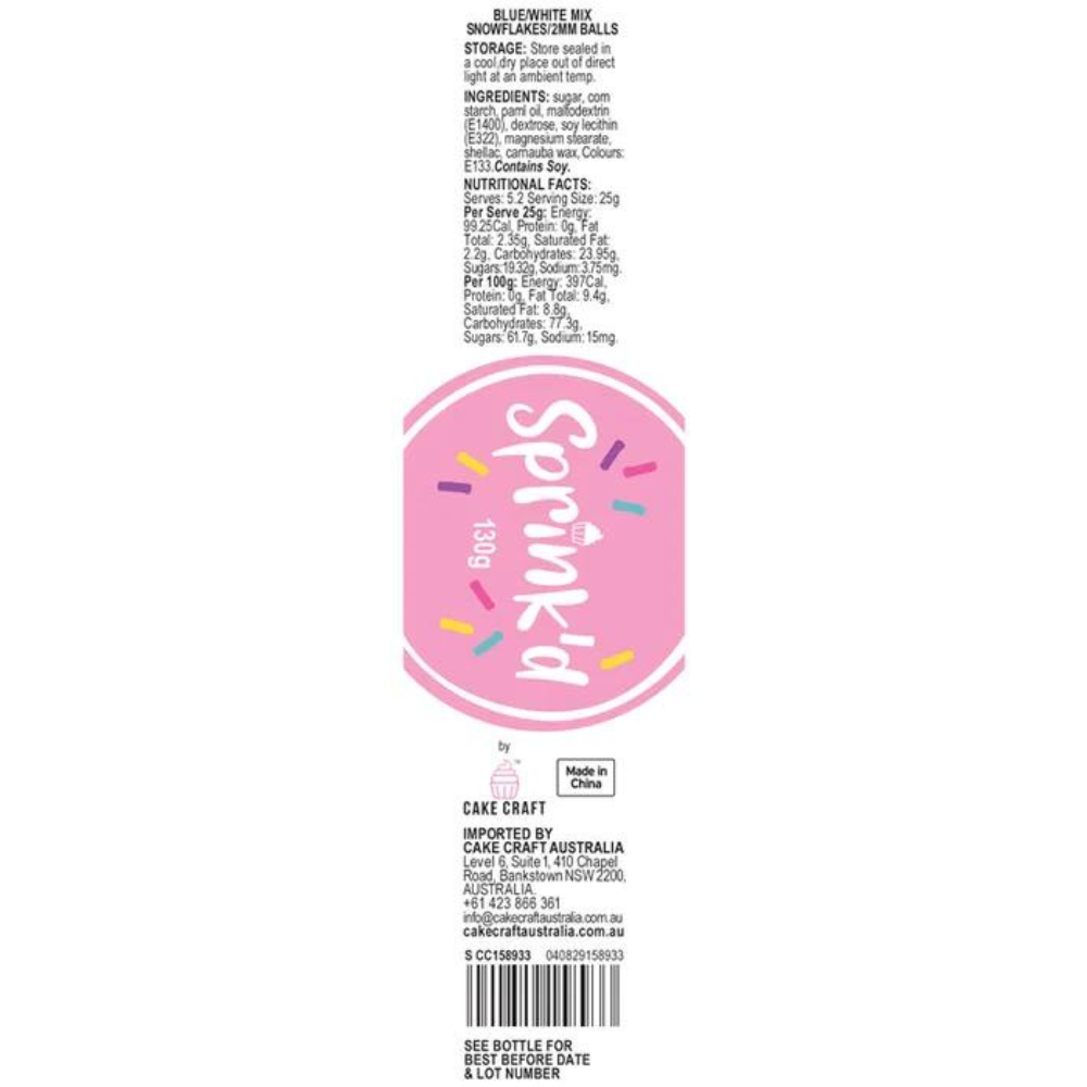 Snowflakes 2mm Sugar Balls (2)