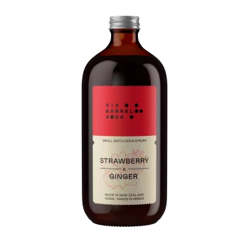 Six Barrel Soda Strawberry Ginger Soda Syrup 500ml