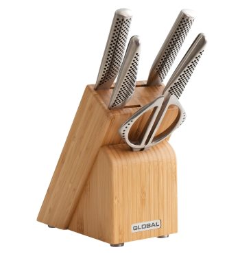 Global Takashi 6 Piece Knife Block Set