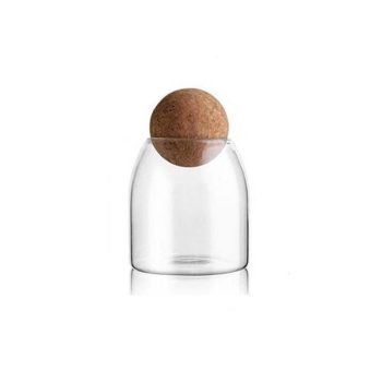 Gabel & Teller Glass Jar/ Bottle with Cork Ball Lid 500ml