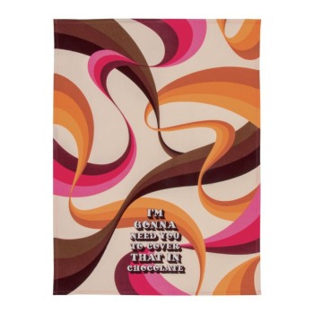 Blue Q Novelty Tea Towel 'Cover it in Chocolate'
