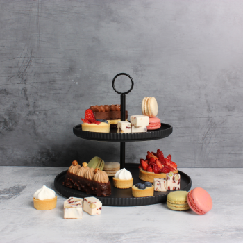 Gabel & Teller 2-Tier Serving Platter Matte Black