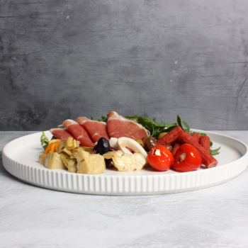 Gabel & Teller Matte White Ceramic Round Platter 33cm