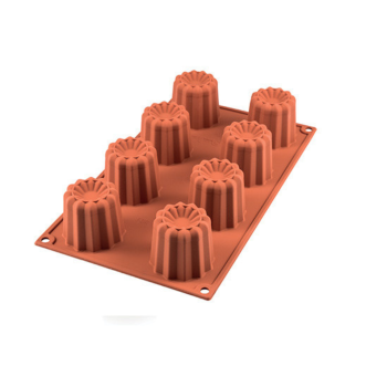 Silikomart Silicone Mould Cannelé 8 holes