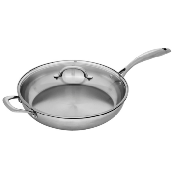 Swiss diamond premium steel Saute pan 32cm Lid (2)