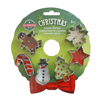 R&M Cookie Cutter Xmas Mini Wreath Set of 6
