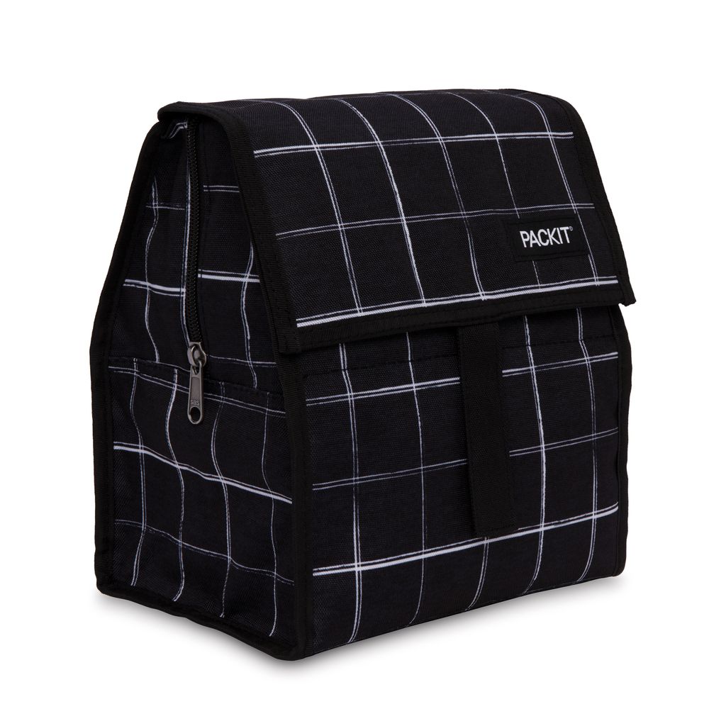 72022 – PackIt Lunch Bag – Black Grid – HR6