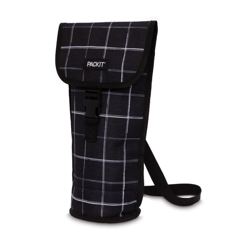 72180 – PackIt Napa Wine Bag – Black Grid – HR1