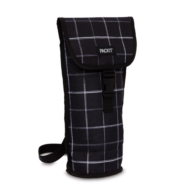 72180 – PackIt Napa Wine Bag – Black Grid – HR4