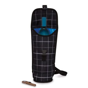 72180 – PackIt Napa Wine Bag – Black Grid – HR6