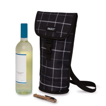 72180 – PackIt Napa Wine Bag – Black Grid – LS1