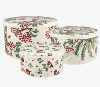 Emma Bridgewater Hawthorn Xmas Berries Cake Tins Set of 3
