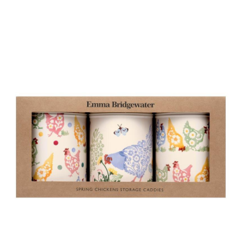 Emma Bridgewater Spring Chickens Round Caddies Set of 3