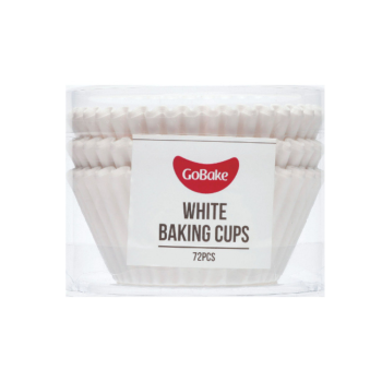 GoBake Baking Cups Pack of 72 White