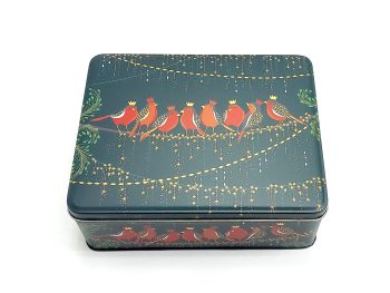 Sara Miller Christmas Robins Rectangular Tin