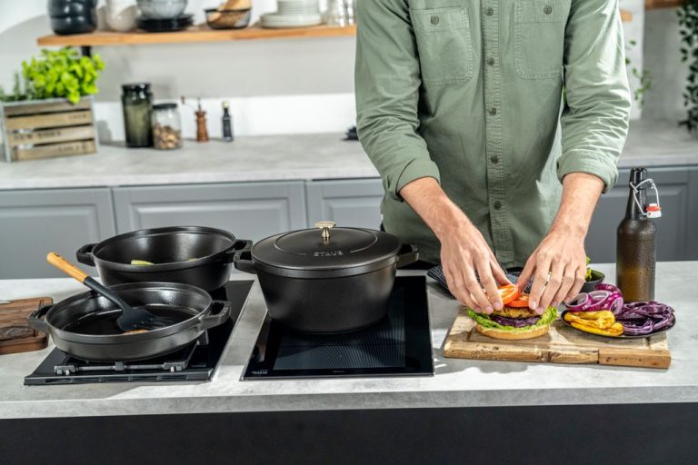 Staub Cast Iron 1/4 qt. Round Ramekin - Matte Black with Brass Knob