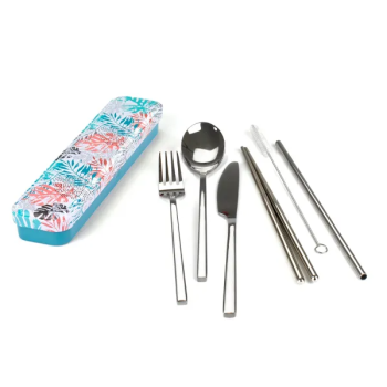 RetroKitchen Carry Your Cutlery Kit Palm Fronds