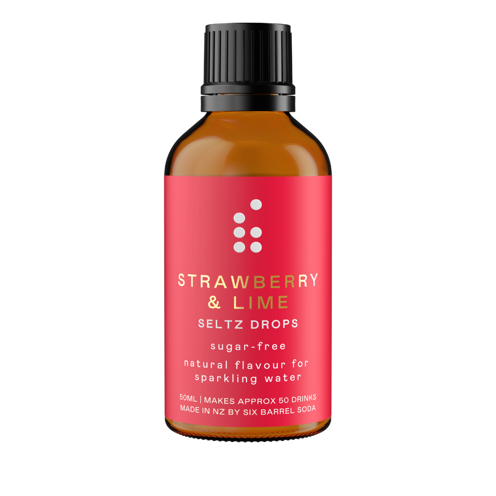 Six Barrel Soda Strawberry & Lime Seltzer Drops 50ml Chef's Complements