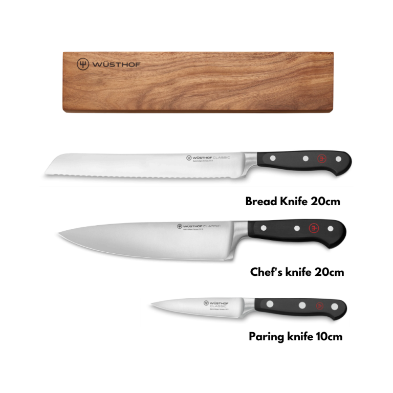 Wusthof Classic Series Chef Bread Paring Knife 3 Pc Set